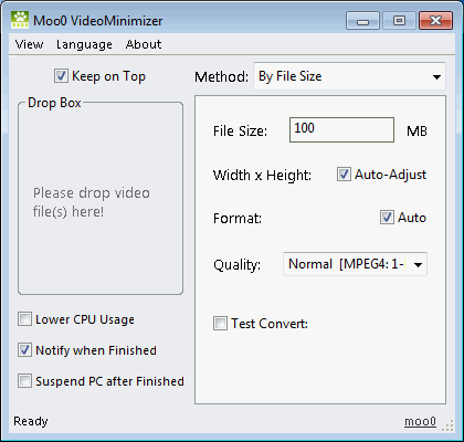 Moo0 VideoMinimizer Windows 11 download